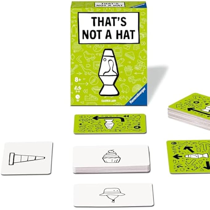rayihni THATS NOT A HAT 2 POP CULTURE EDITION  BLUFF & MEMORY CARD GAME FOR 38 PLAYERS, AGES 899, INCLUDES 110 ILLUSTRATED CARDS & RULEBOOK, TRAVEL BOX | 22589‑7 - Image 2
